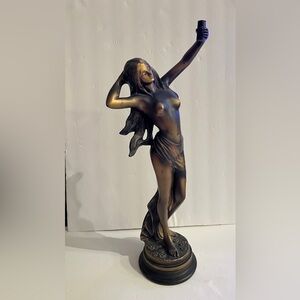 Art Nouveau Style 1970’s Sculpture Nude Goddess 19”H